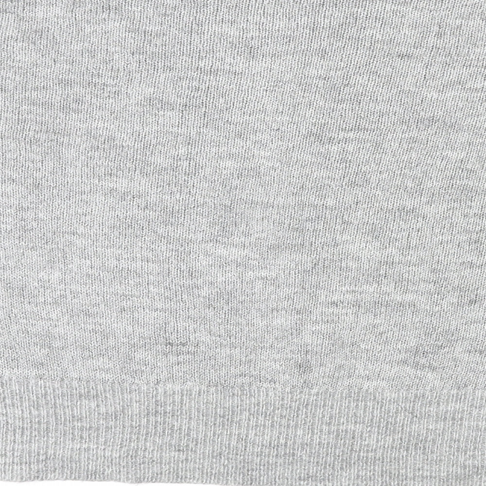 New Look Womens Grey Round Neck Acrylic Pullover Jumper Size S