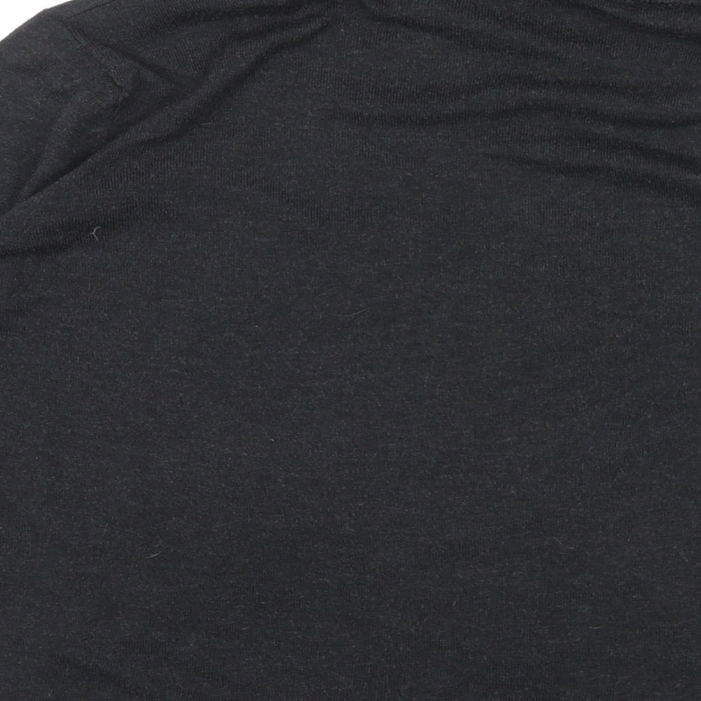 Canada Womens Black Roll Neck Polyester Pullover Jumper Size L