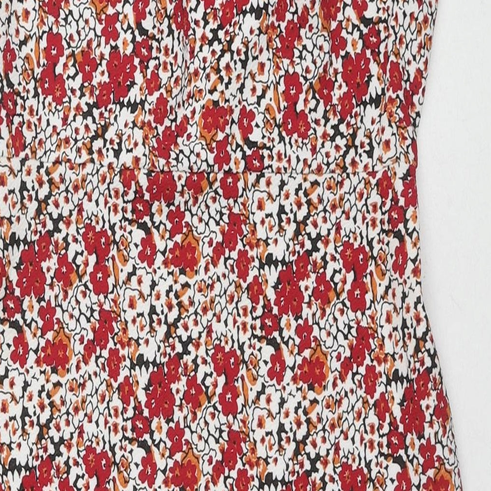 Love Womens Multicoloured Geometric Polyester Bodycon Size M Boat Neck Pullover