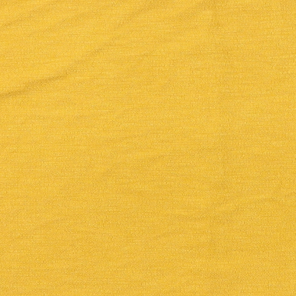 H&M Womens Yellow Polyester Basic Blouse Size S Round Neck