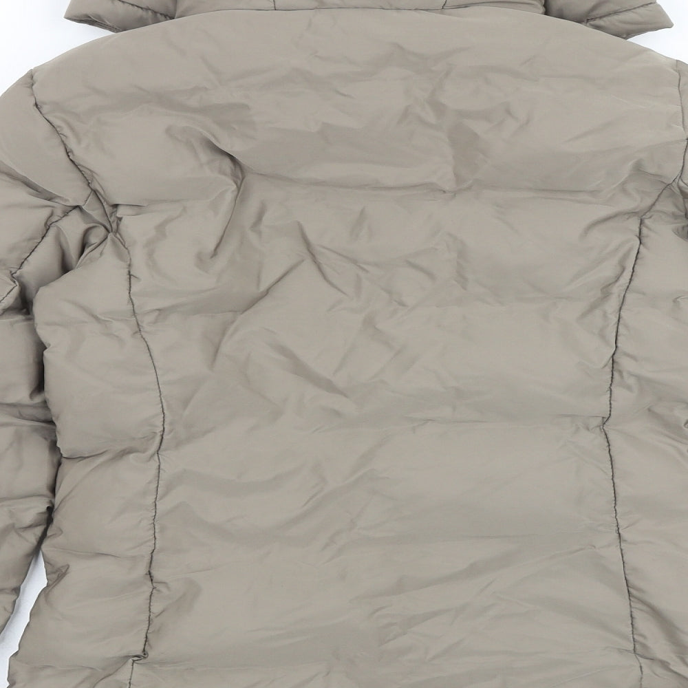 Zara Womens Grey Puffer Jacket Jacket Size XS Zip