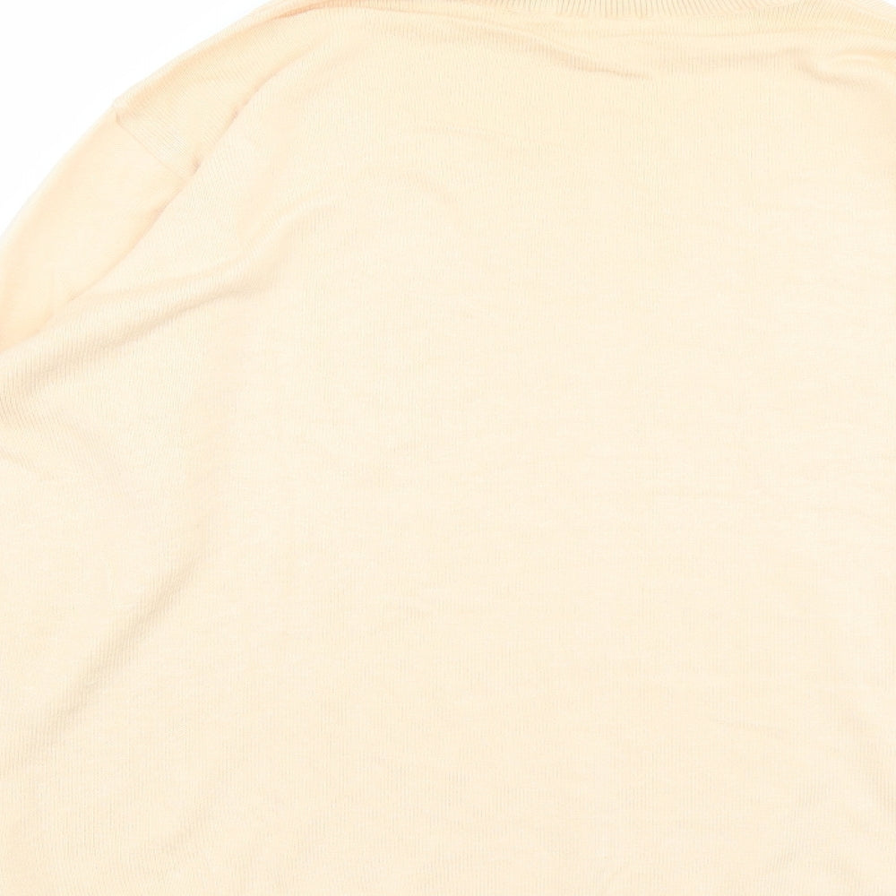 Marks & Spencer Womens Orange Roll Neck Cotton Pullover Jumper Size 14