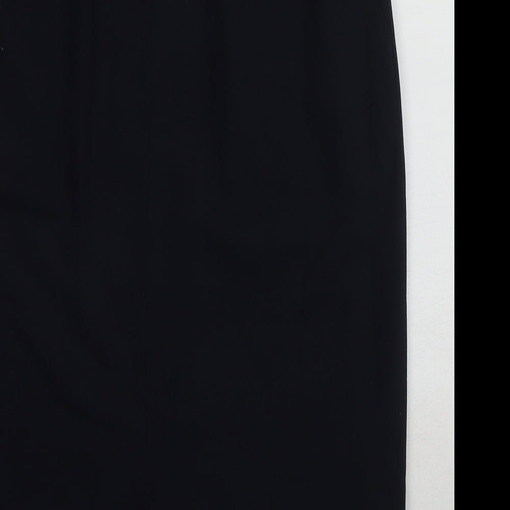 DELMOD Womens Blue Polyester Straight & Pencil Skirt Size 12 Zip