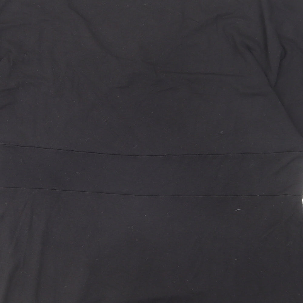 Ecaline Stockholm Womens Black Viscose Basic T-Shirt Size M V-Neck