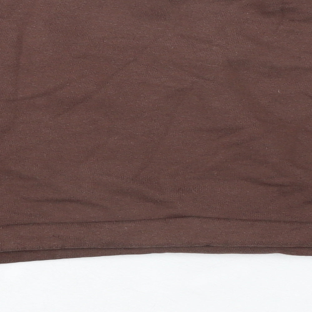 Zara Womens Brown Cotton Pullover Sweatshirt Size M Pullover