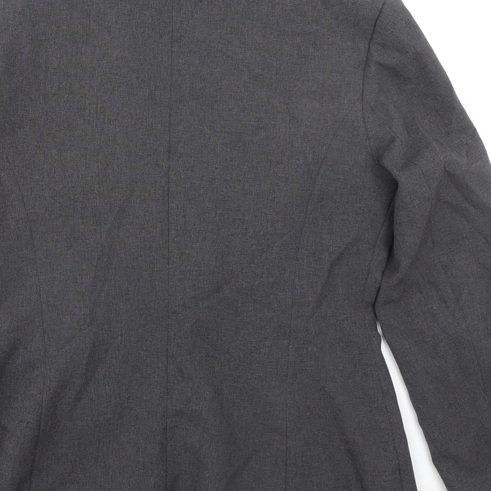 New Look Womens Grey Jacket Blazer Size 12 Button