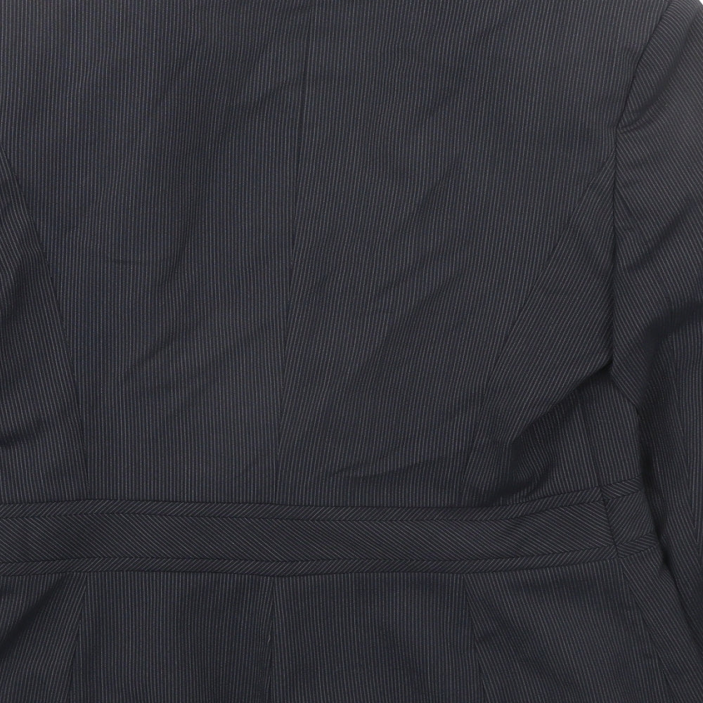 NEXT Womens Blue Striped Jacket Blazer Size 10 Button