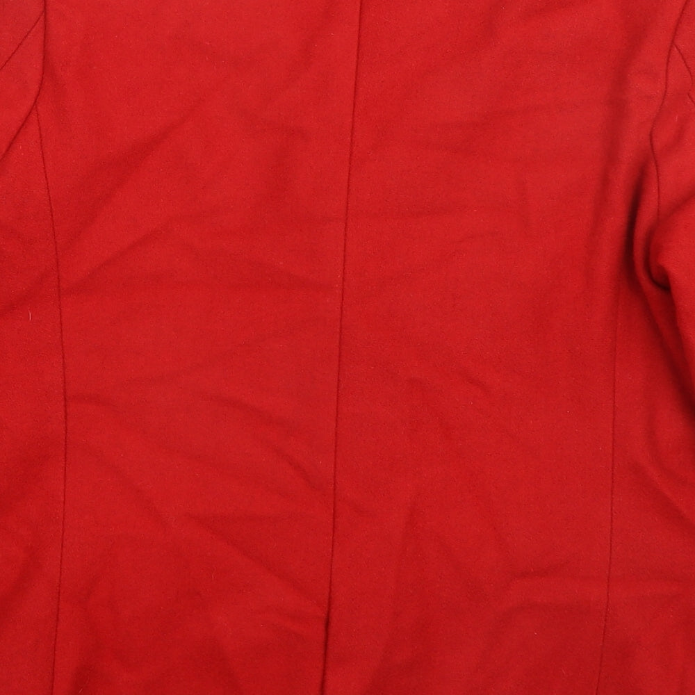 Alice Collins Womens Red Jacket Blazer Size 10 Button