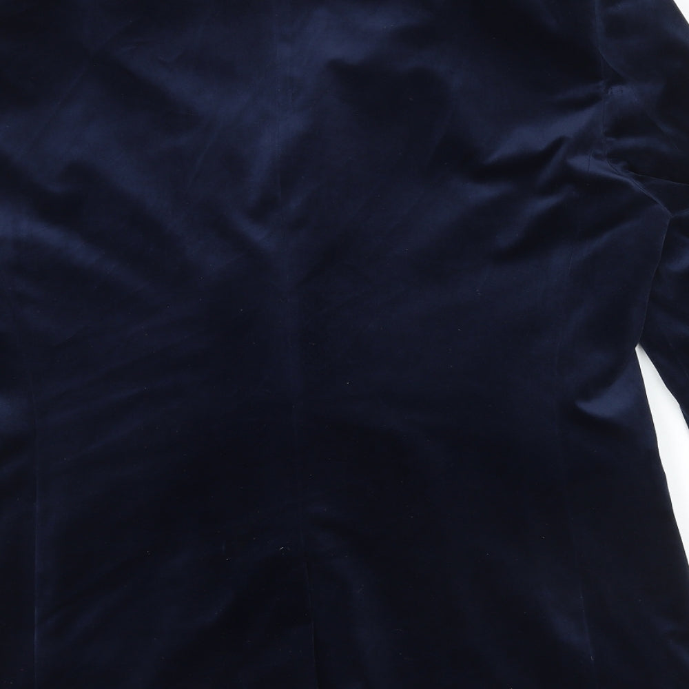 ZARA MAN Mens Blue Polyester Jacket Blazer Size 2XL Regular