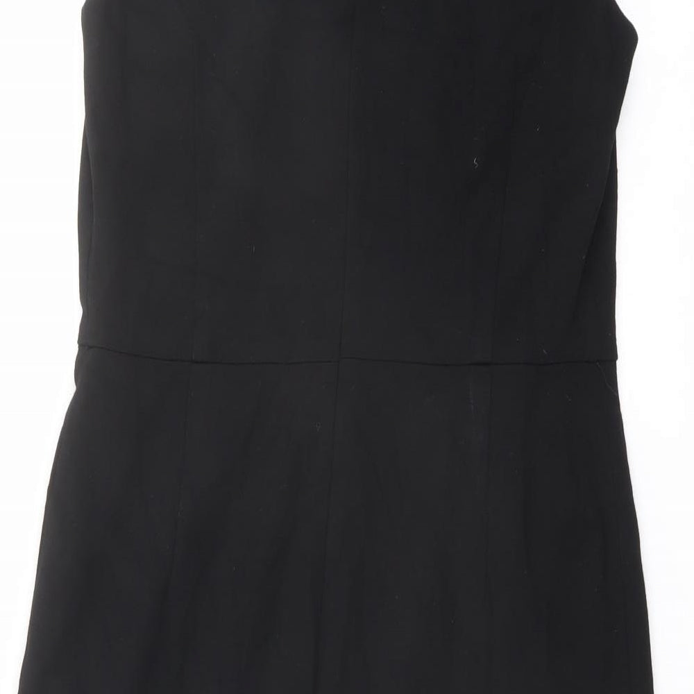 Planet Womens Black Viscose Shift Size 8 Round Neck Zip