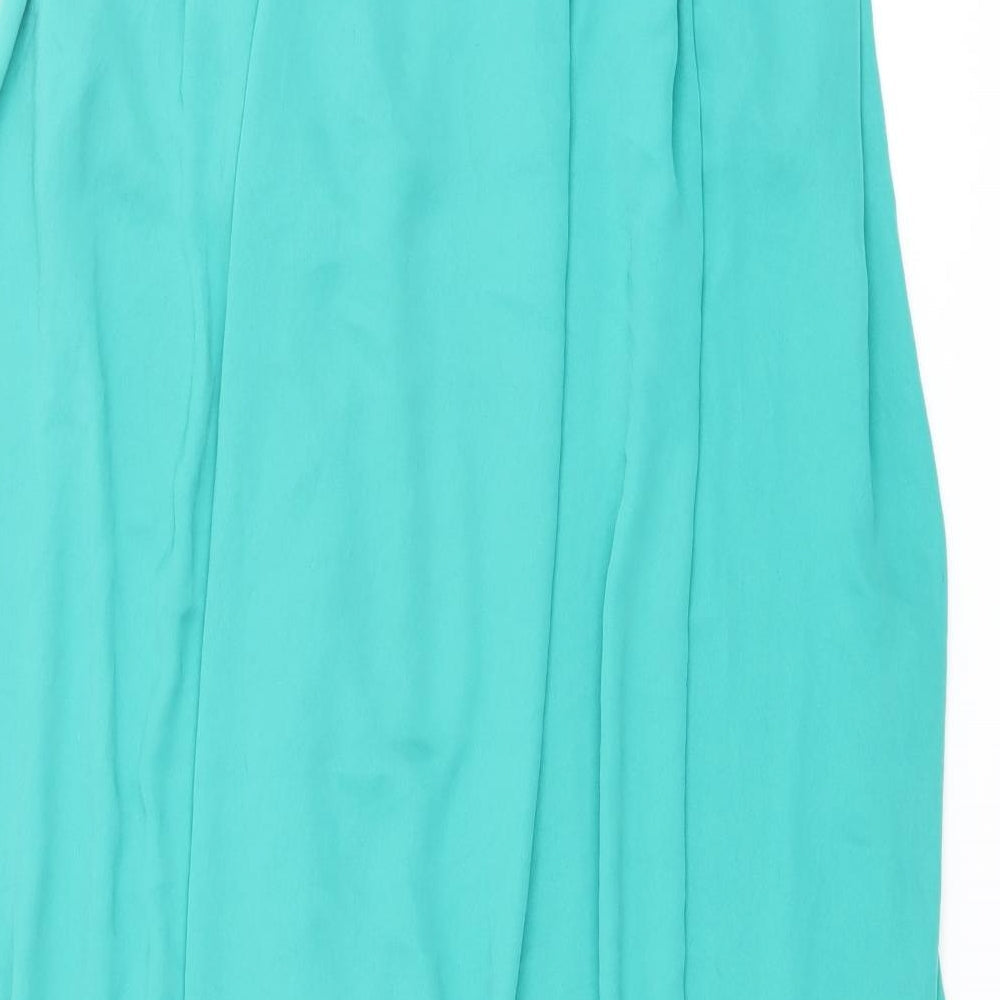 Zara Womens Green Polyester Maxi Skirt Size M