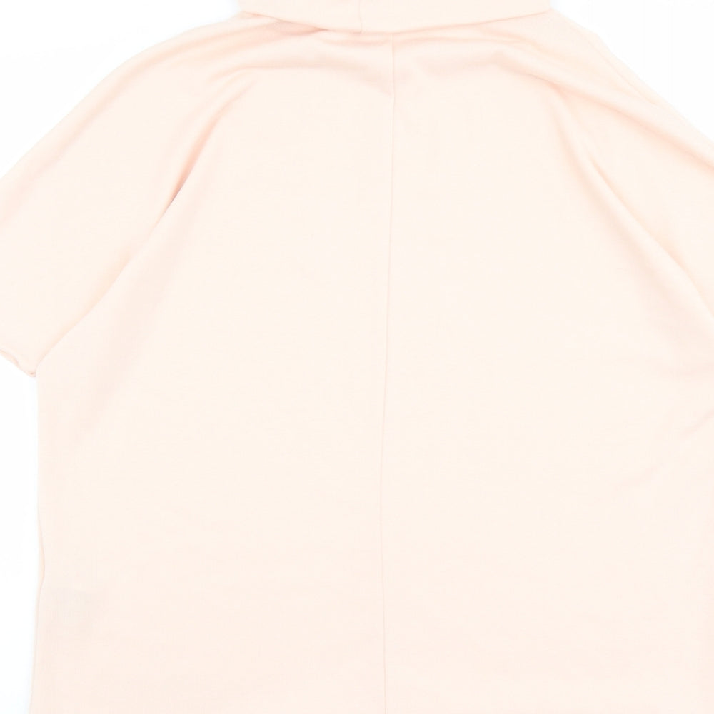 Apricot Womens Pink Polyester Basic Blouse Size S Roll Neck