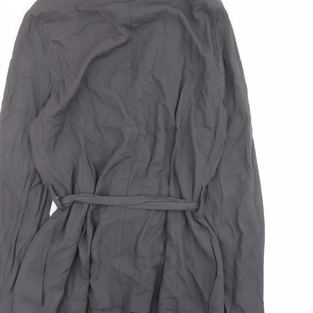 New Look Womens Grey Jacket Size 14 Tie