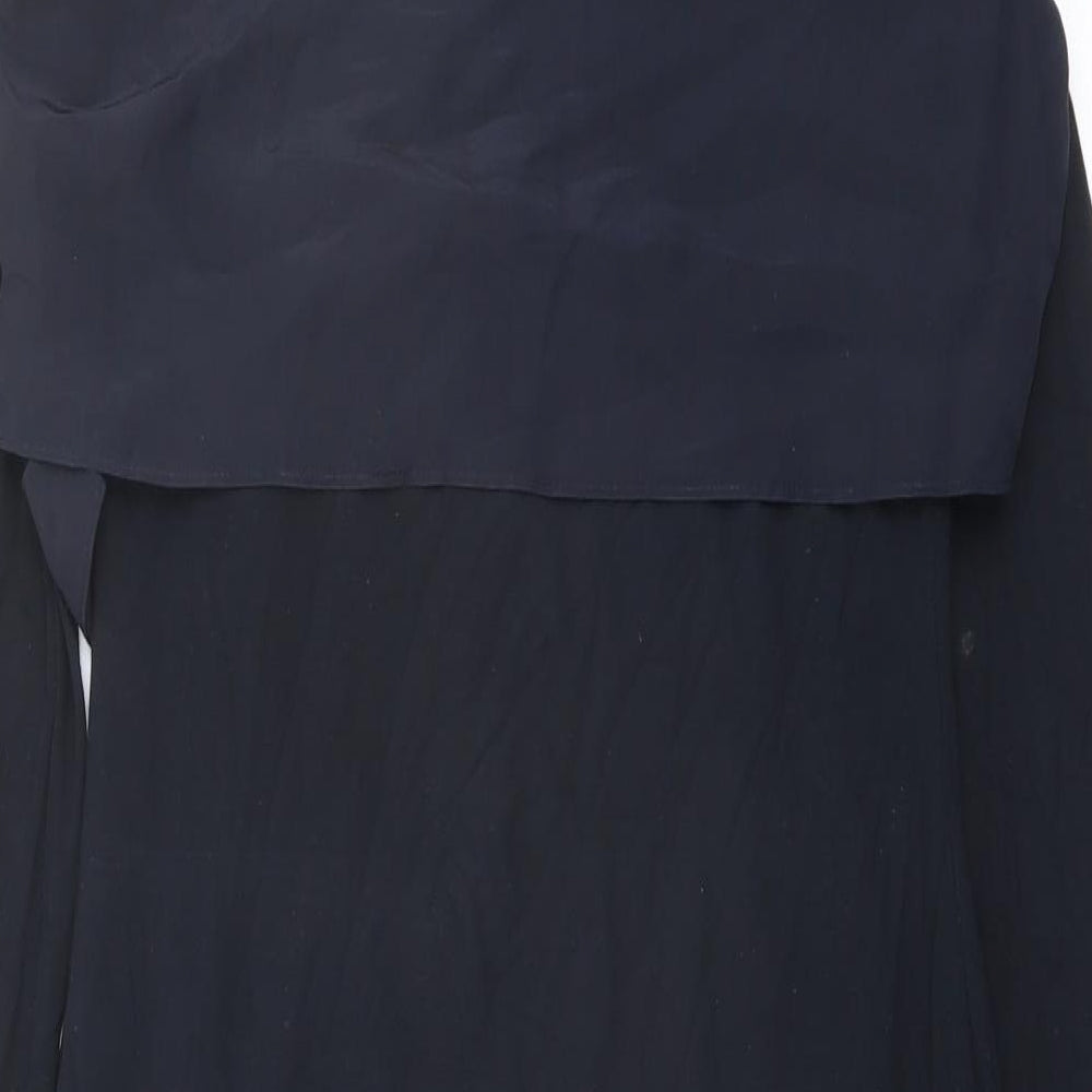 Mint Velvet Womens Blue Polyester Pencil Dress Size 10 Boat Neck Zip