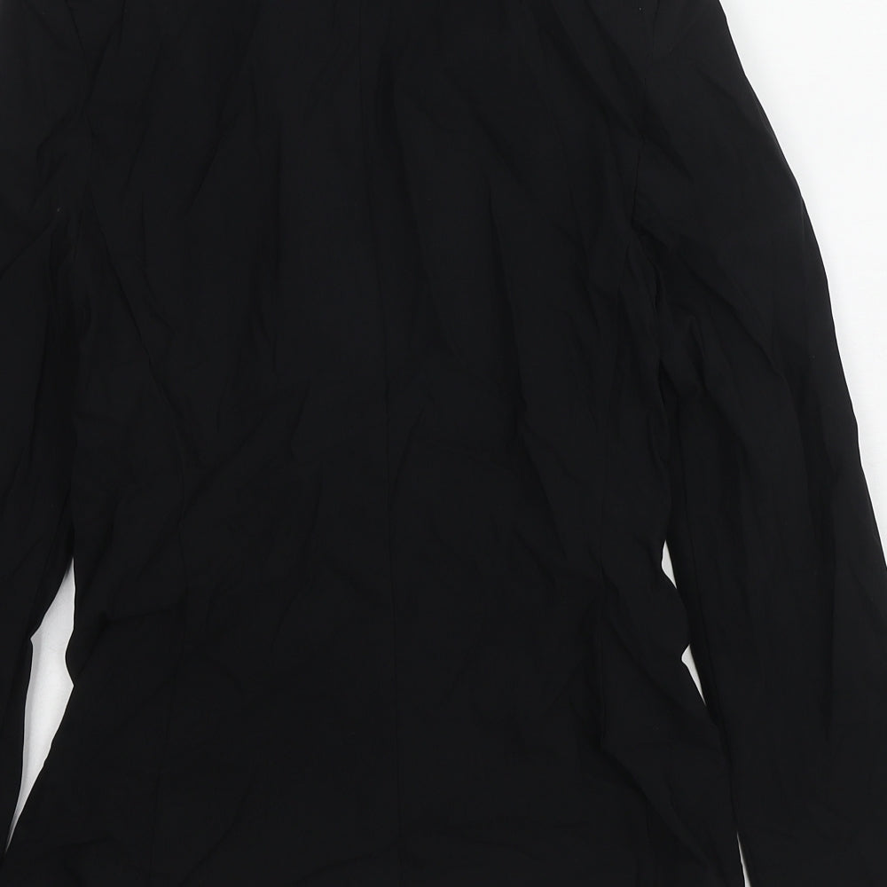Bianca Womens Black Jacket Blazer Size 12 Button