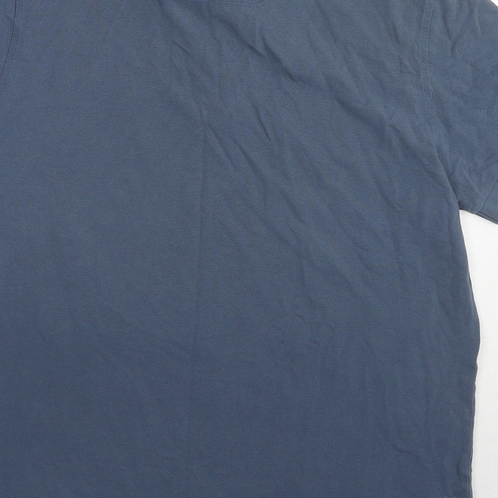 HUGO BOSS Mens Blue Cotton Polo Size XL Collared Pullover
