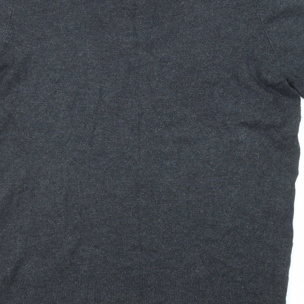 Zara Womens Grey Round Neck Acrylic Pullover Jumper Size M
