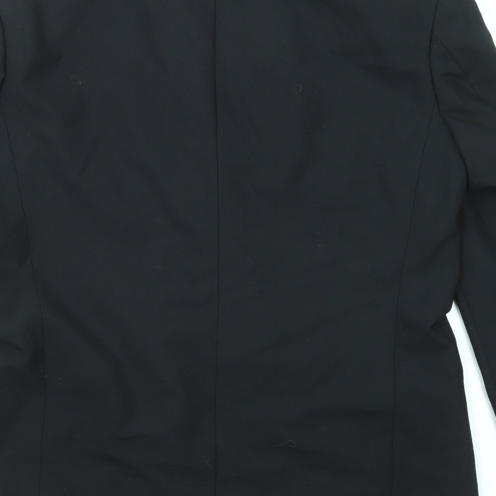 Marks & Spencer Mens Black Polyester Jacket Suit Jacket Size 40 Regular