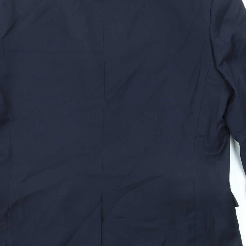 H&M Mens Blue Polyester Jacket Suit Jacket Size 50 Regular