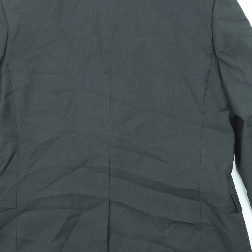 Topman Mens Grey Polyester Jacket Suit Jacket Size 40 Regular