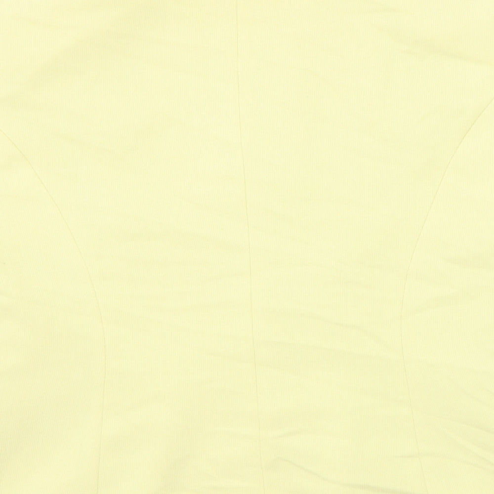 Anne Brooks Womens Yellow Jacket Blazer Size 12 Button