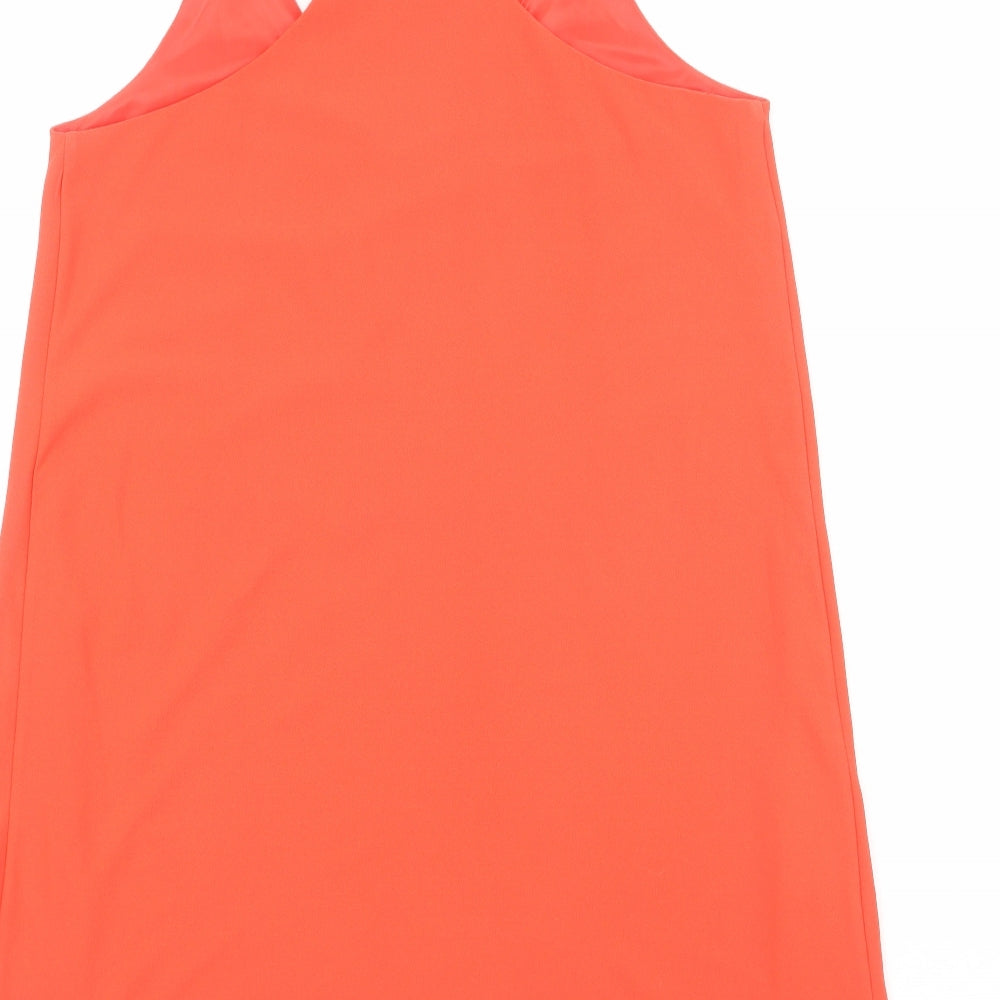 Mango Womens Red Polyester Tank Dress Size M V-Neck Pullover