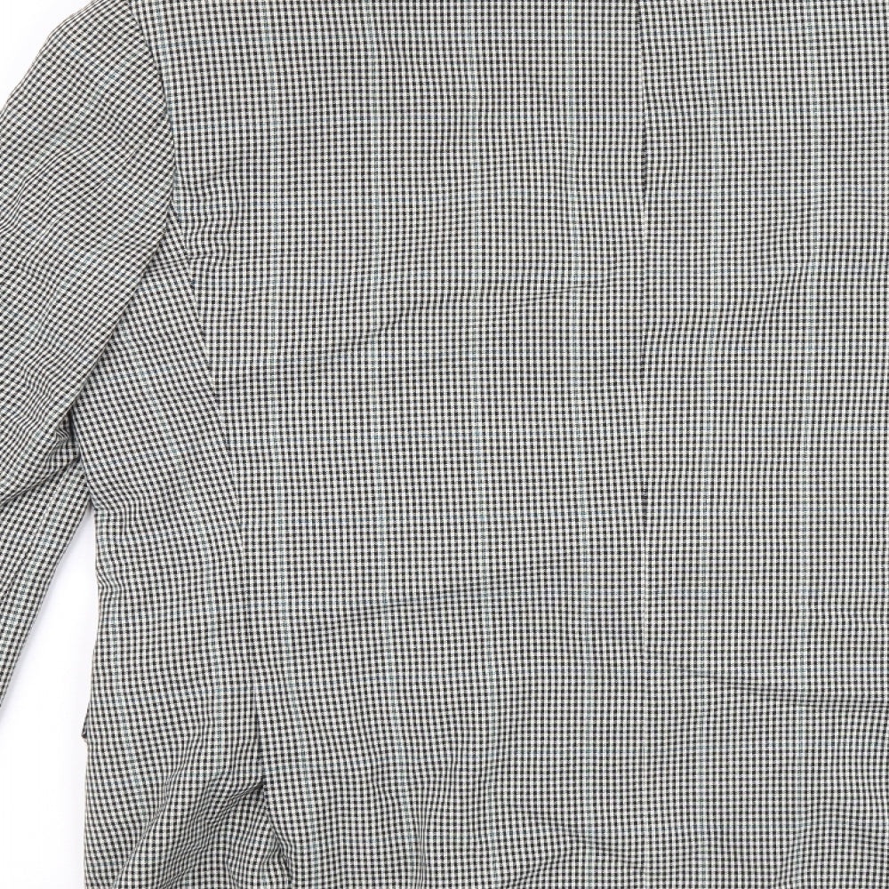 Marks & Spencer Mens Multicoloured Geometric Polyester Jacket Blazer Size 40 Regular