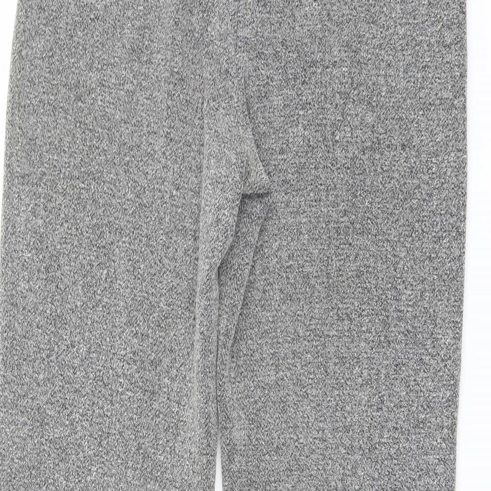 DASH Womens Grey Polyester Trousers Size 10 L27 in Regular
