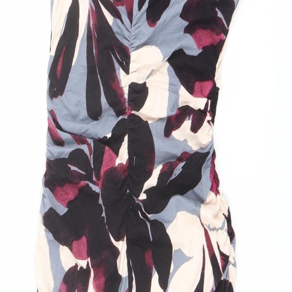 Phase Eight Womens Multicoloured Floral Viscose Sheath Size 10 V-Neck Pullover