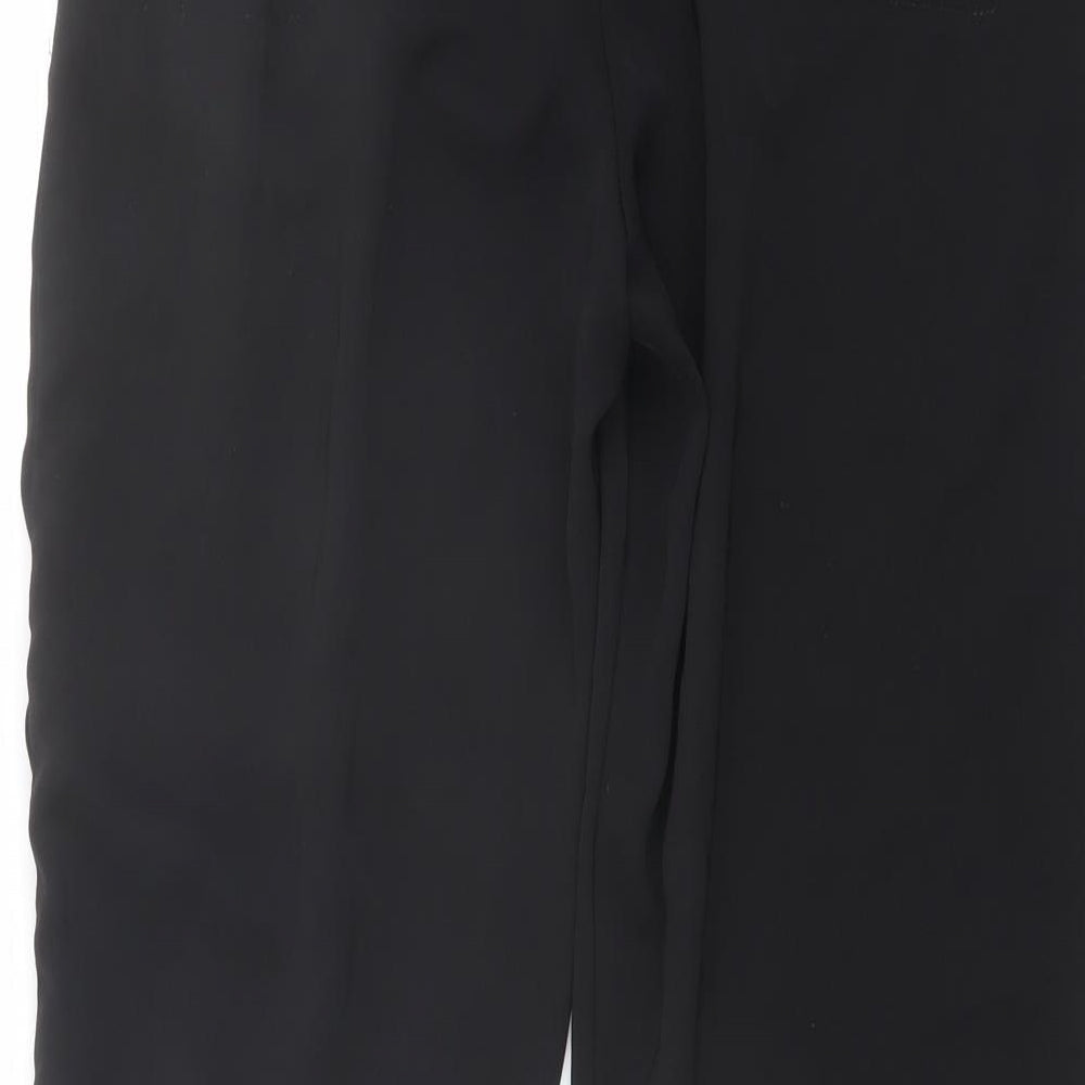 ASOS Womens Black Polyester Trousers Size 10 L25 in Regular Drawstring