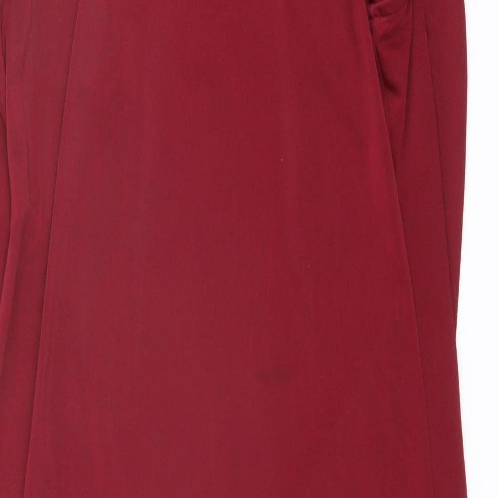 H&M Womens Red Polyester Mini Size S Cowl Neck Pullover