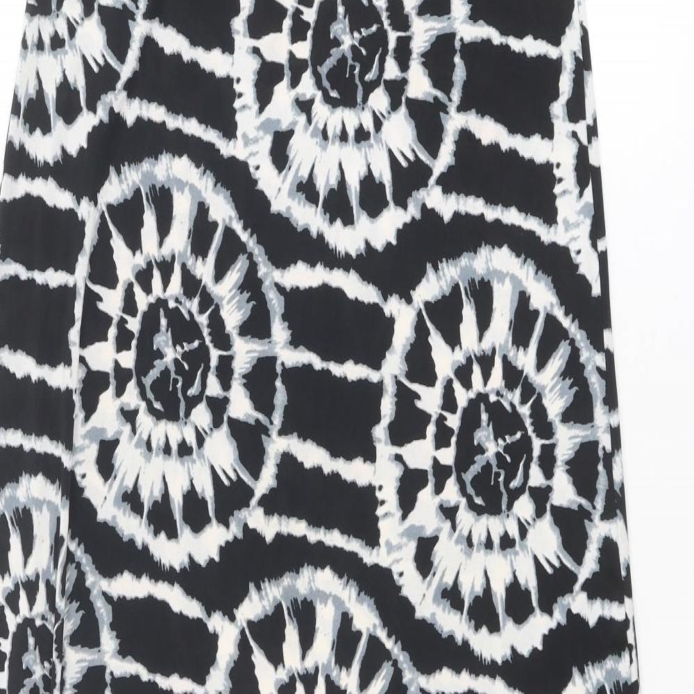 New Look Womens Black Geometric Polyester Maxi Size M Sweetheart Pullover - Strapless