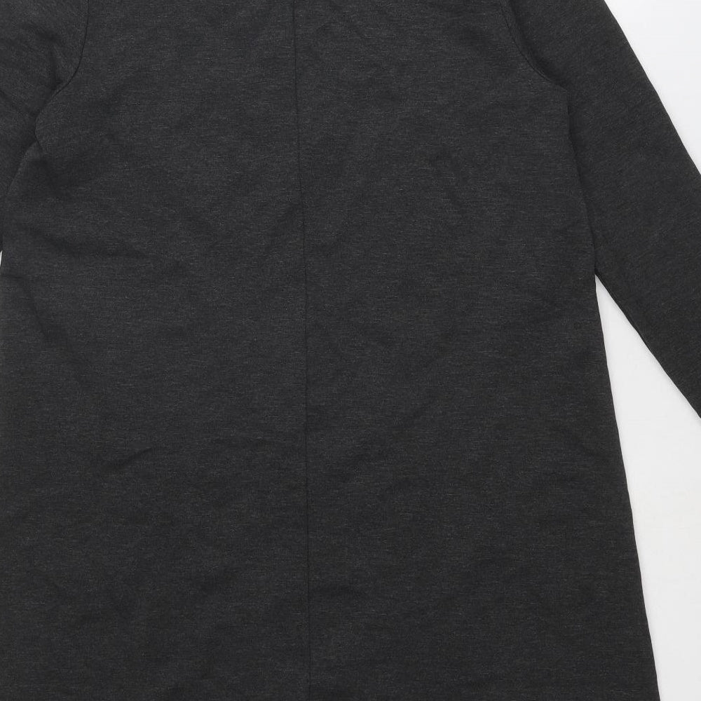 H&M Womens Grey Polyester Shift Size L Round Neck Pullover