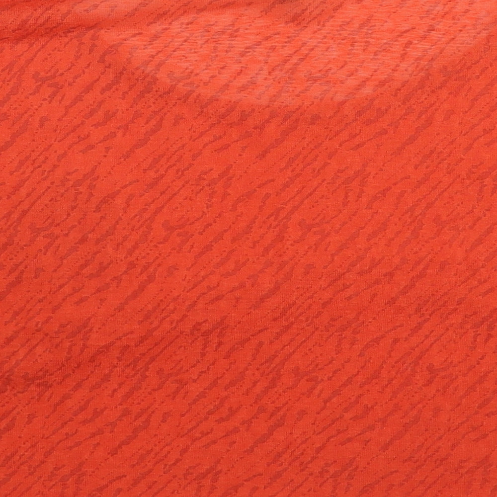 Marks & Spencer Womens Red Animal Print Polyester Basic T-Shirt Size 12 Boat Neck