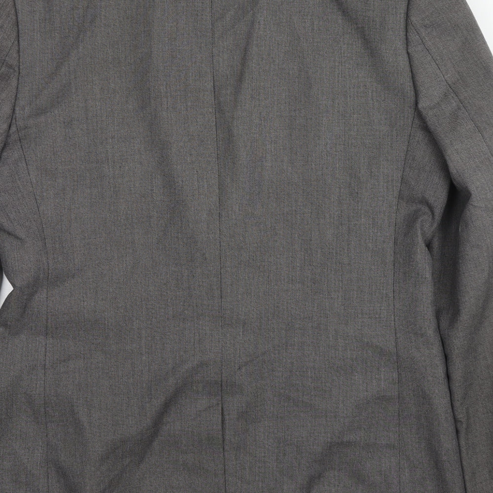 River Island Mens Grey Polyester Jacket Suit Jacket Size 40 Regular