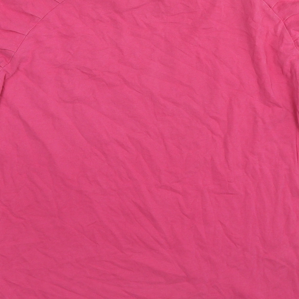 NEXT Womens Pink Cotton Basic T-Shirt Size S Round Neck - Home Let's Party