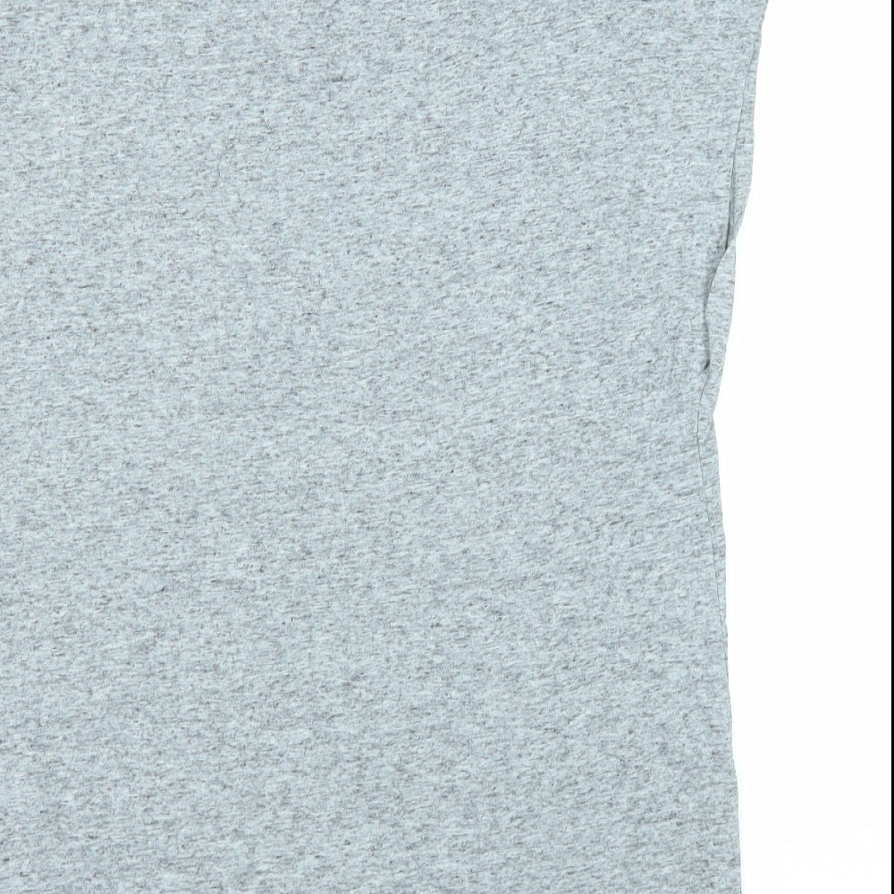 Warehouse Womens Grey Polyester Basic T-Shirt Size 12 Round Neck
