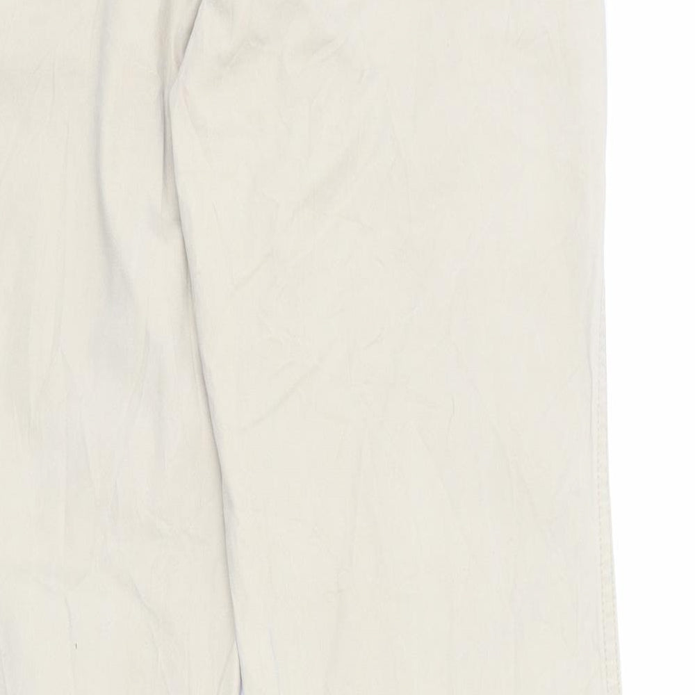 Gap Womens Beige Cotton Trousers Size 4 L31 in Regular Zip