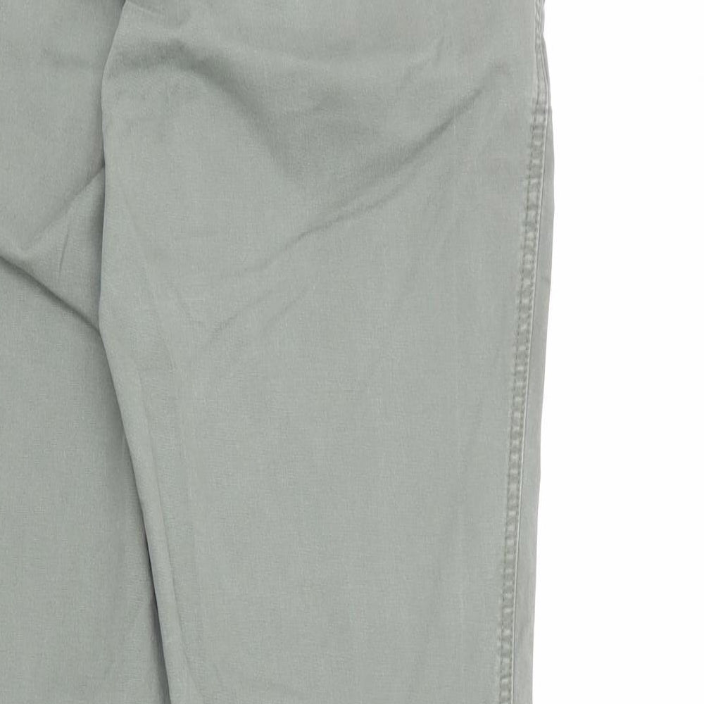 Gap Womens Green Cotton Trousers Size 6 L28 in Regular Zip