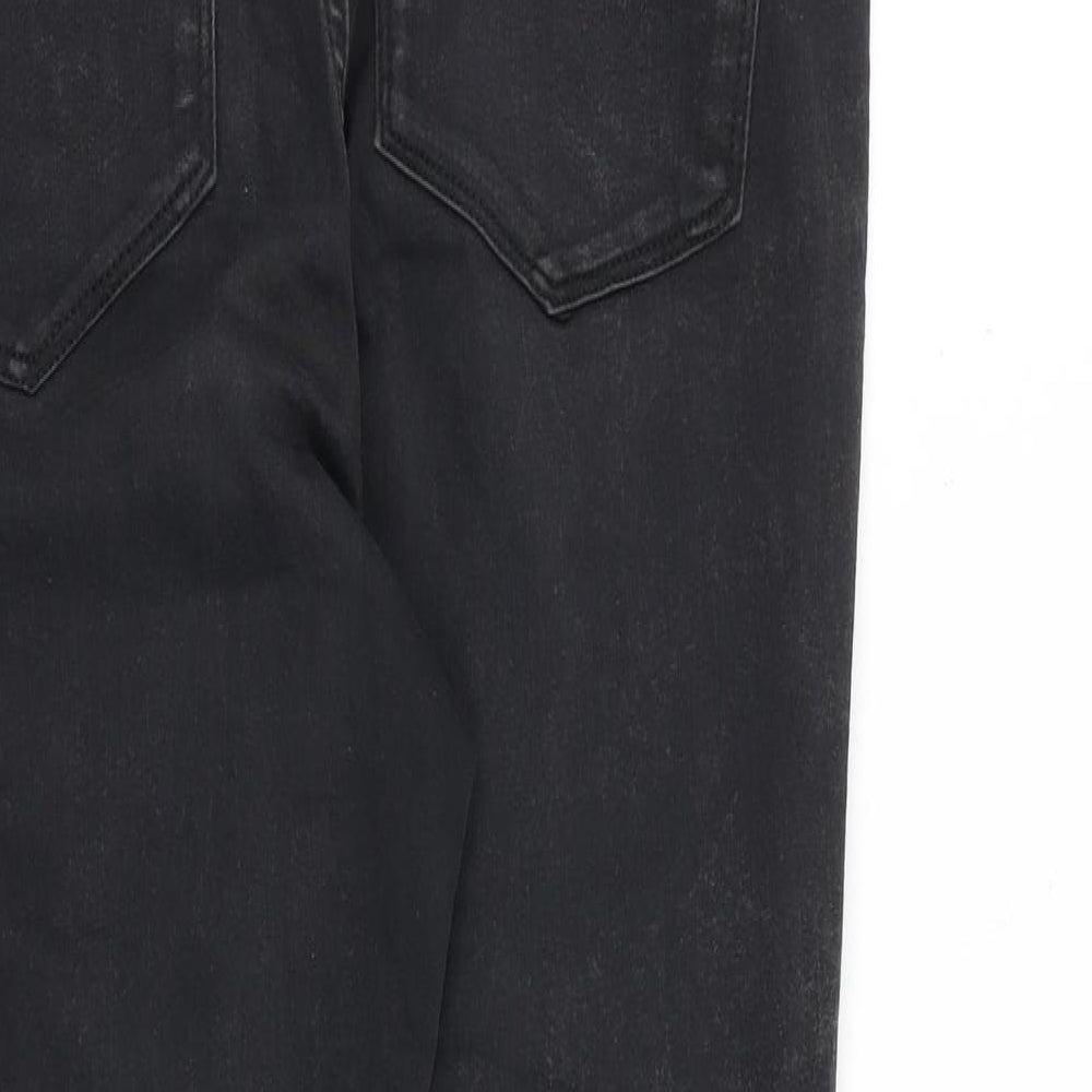 H&M Womens Grey Cotton Skinny Jeans Size 28 in L32 in Regular Button