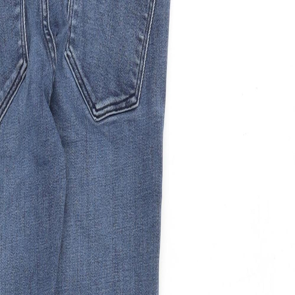 H&M Womens Blue Cotton Skinny Jeans Size 8 L29 in Regular