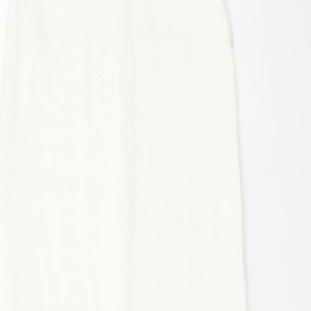 Zara Womens Ivory Viscose Bodycon Size M Off the Shoulder Pullover
