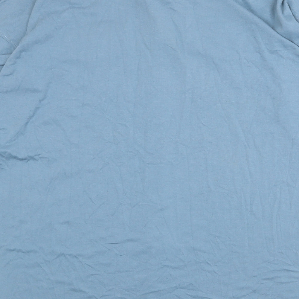 Missguided Womens Blue Polyester Shirt Dress Size 12 Collared Button