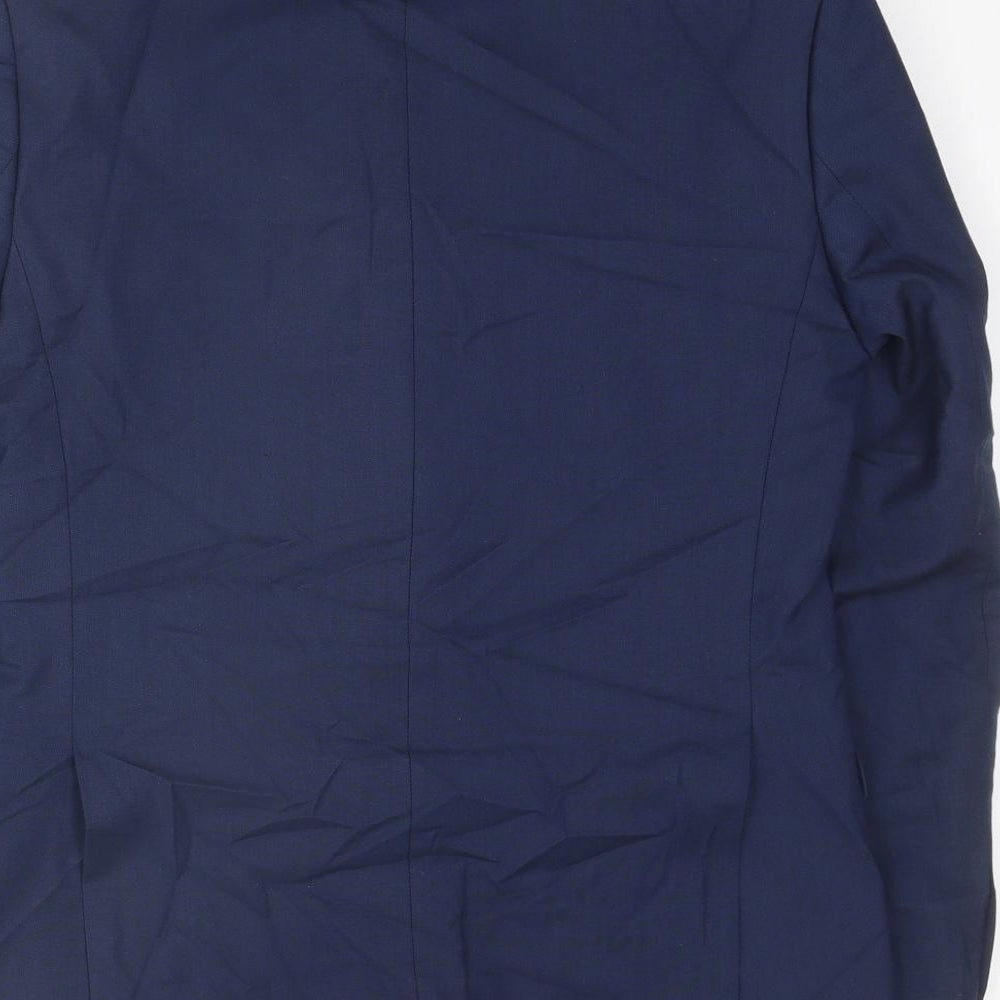 Marks & Spencer Mens Blue Polyester Jacket Suit Jacket Size 38 Regular