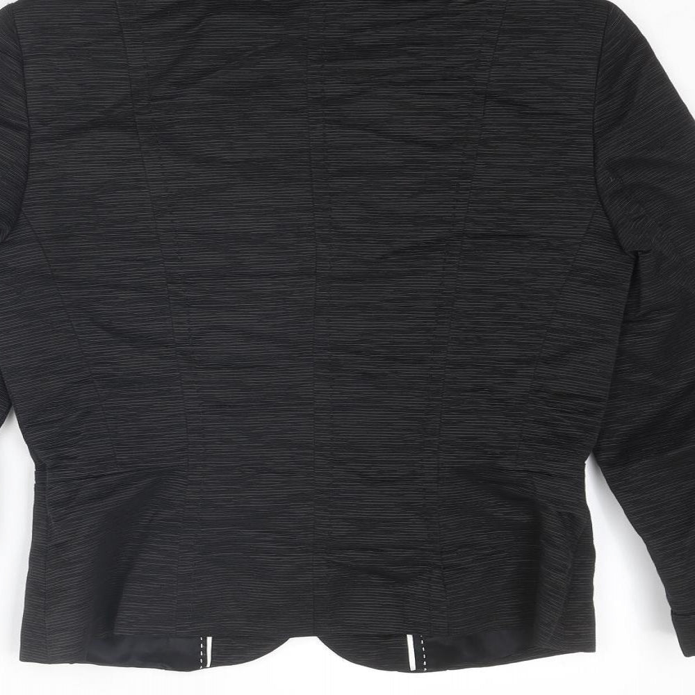 Coast Womens Black Jacket Size 8 Button