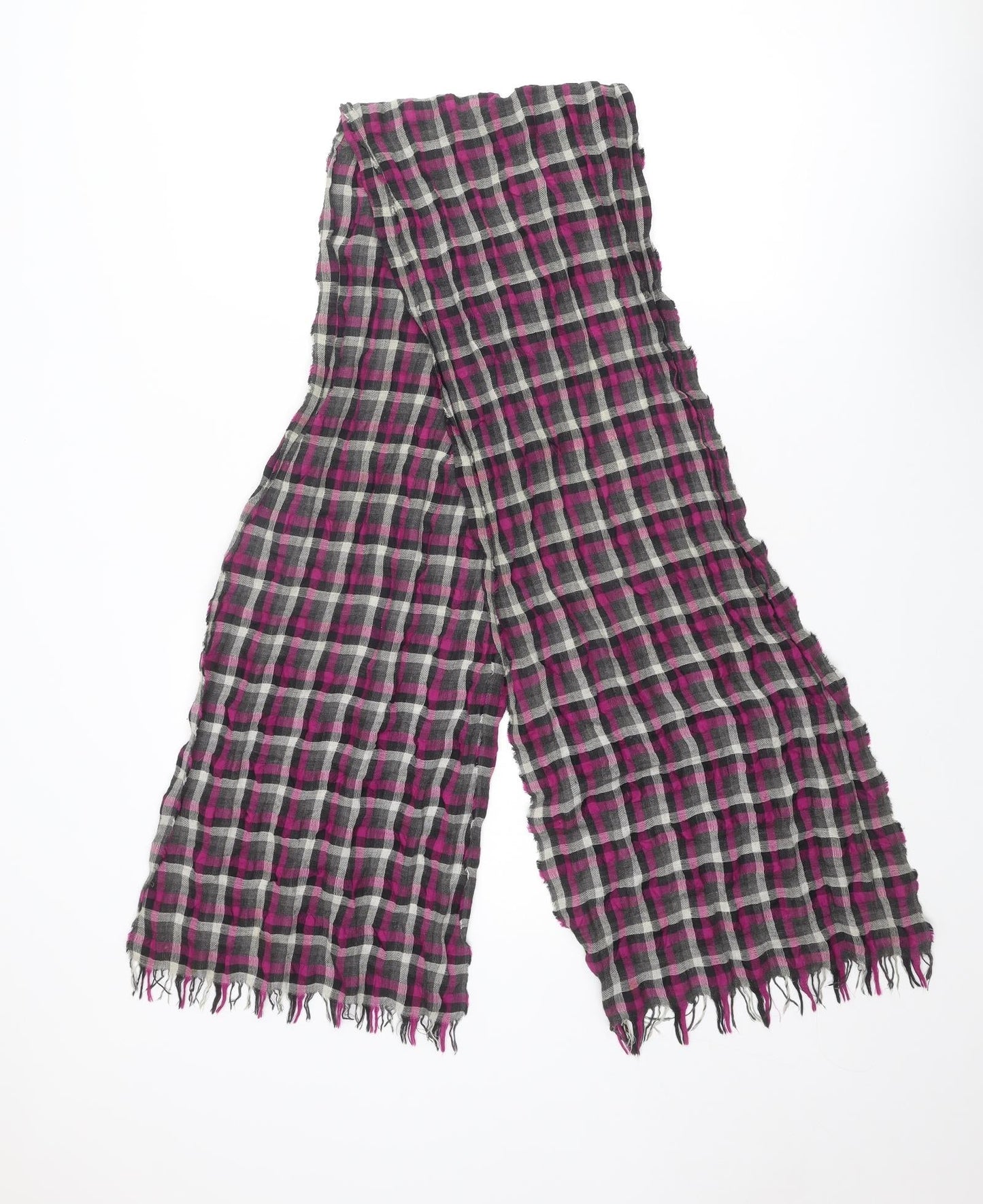 Gap Womens Purple Plaid Viscose Scarf