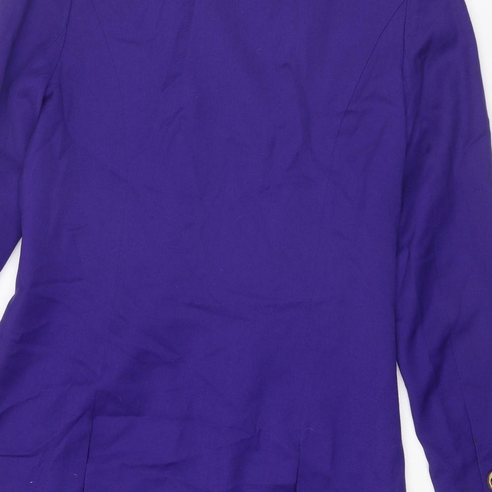 Hardob Womens Blue Jacket Blazer Size 12 Button - Longline