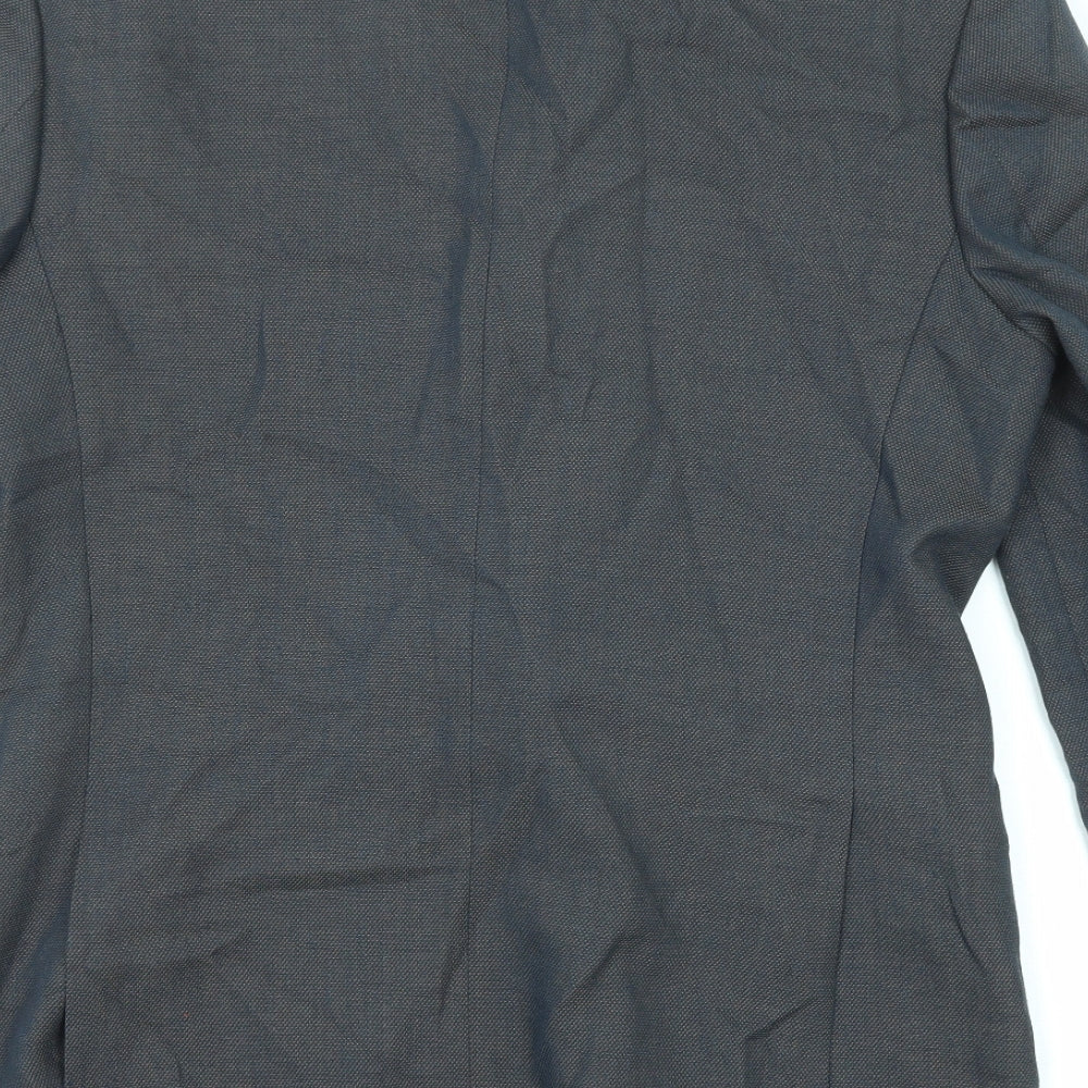 River Island Mens Grey Polyester Jacket Suit Jacket Size 40 Regular