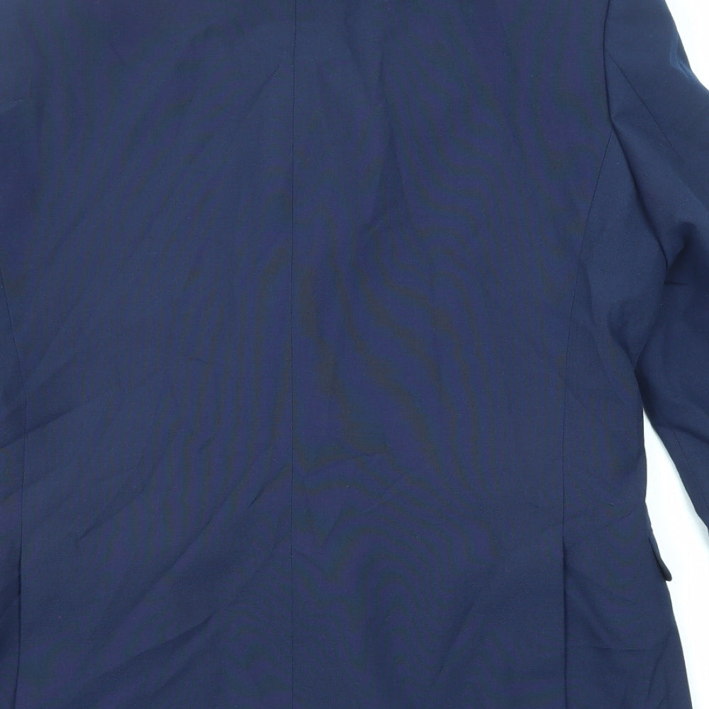 Red Herring Mens Blue Polyester Jacket Suit Jacket Size 40 Regular