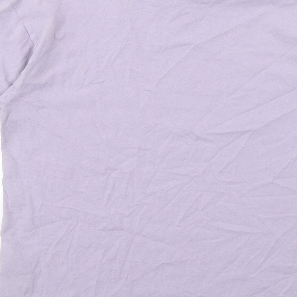 ASOS Womens Purple Cotton Basic T-Shirt Size 4 Crew Neck